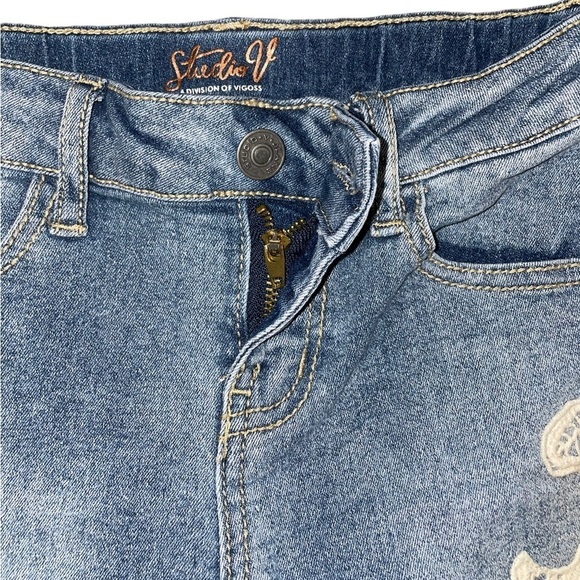Studio V- Vigoss:  Girls Lace Deniun Shorts Size 8 - Picture 4 of 9